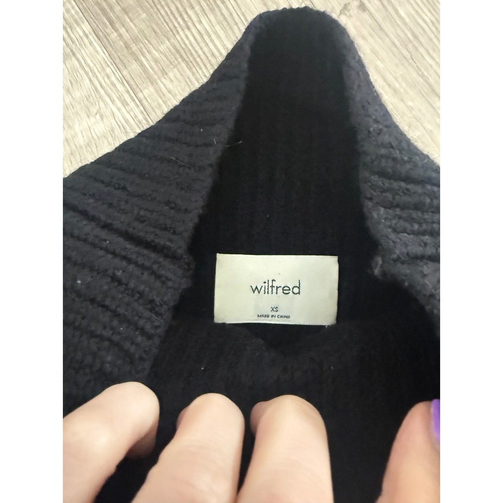 Aritzia Wilfred Montpellier Waist Turtleneck Sweater - Black - XS - Picture 2 of 3